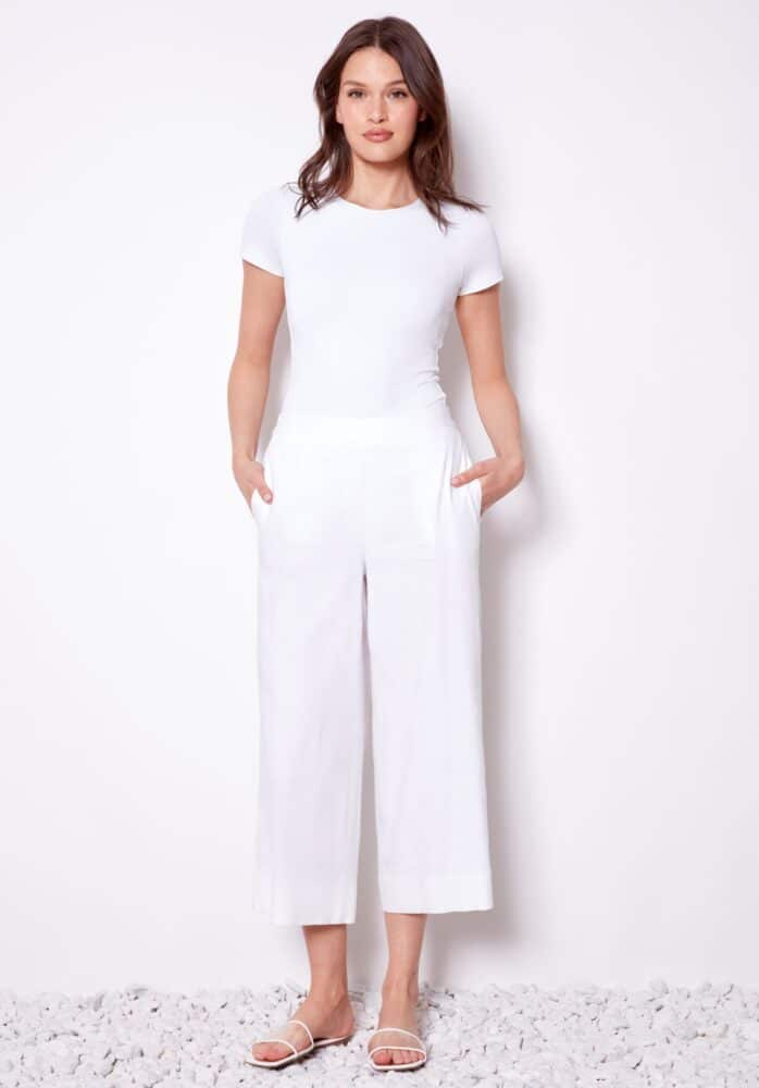 Linen Wide Leg Crop